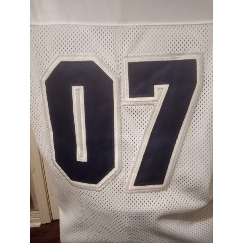 VINTAGE ATHLETIC WORKS MENS MEDIUM M WHITE EMBROIDERED #07 JERSEY - Picture 6 of 11